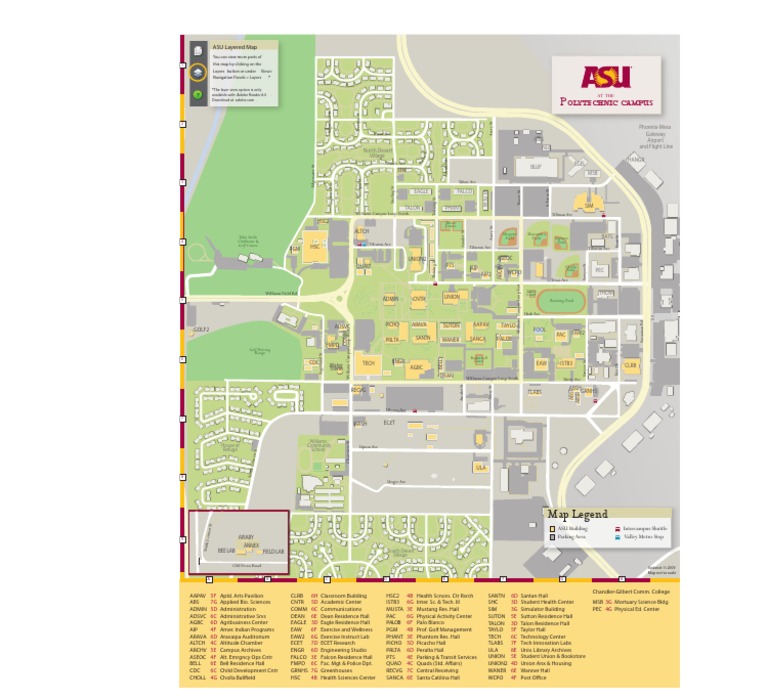 ASU Polytechnic Campus Map | PDF | Leisure | Nature