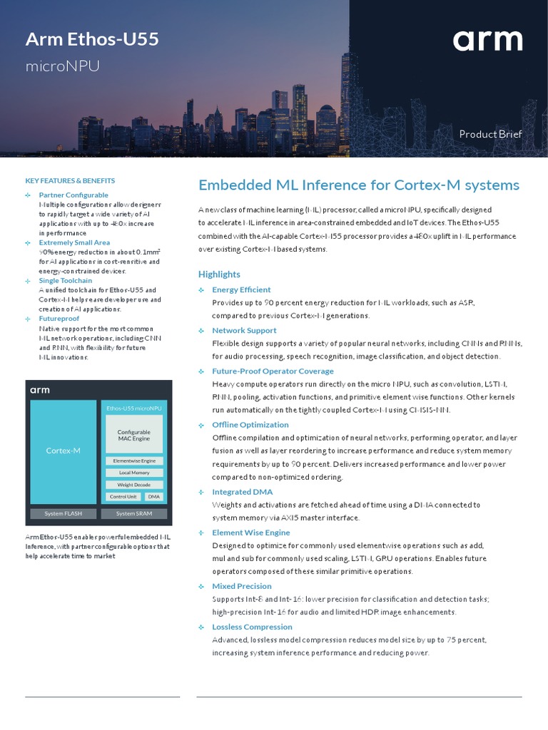 Arm Ethos U55 Product Brief v4 | PDF | Artificial Intelligence ...