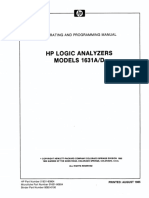 HP 1631A/D Logic Analyzer Operating & Programming Manual 01631-90904 08/85