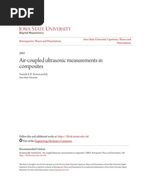 Air-Coupled Ultrasonic Measurements in Composites PDF | PDF