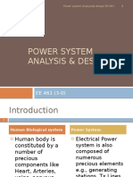 EE 461 Power System Analysis Course Overview