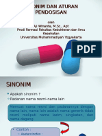 Sinonim Dan Aturan Dosis 2020