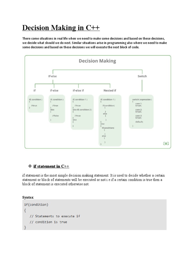 Decision Making in C++ | PDF | Triangle | Numbers