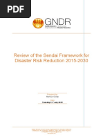 Review of The Sendai Framework For Disaster Risk Reduction 2015-2030