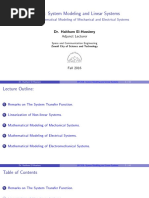 SPC318: System Modeling and Linear Systems