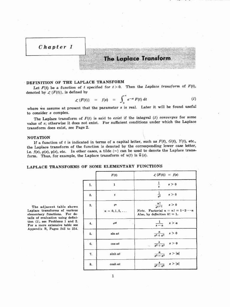 Understanding Laplace Transforms | PDF | Laplace Transform | Function ...