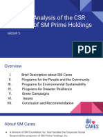 A Critical Analysis of The CSR Activities of SM Prime Holdings