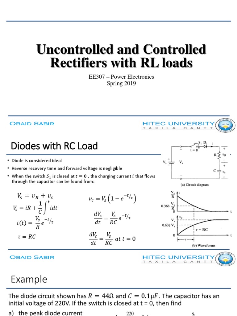 5b. Rectifiers With RL Load PDF Rectifier Diode