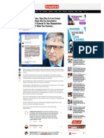 Bill Gates Instagram Screen Capture Before Comments Were Deleted - April 2020