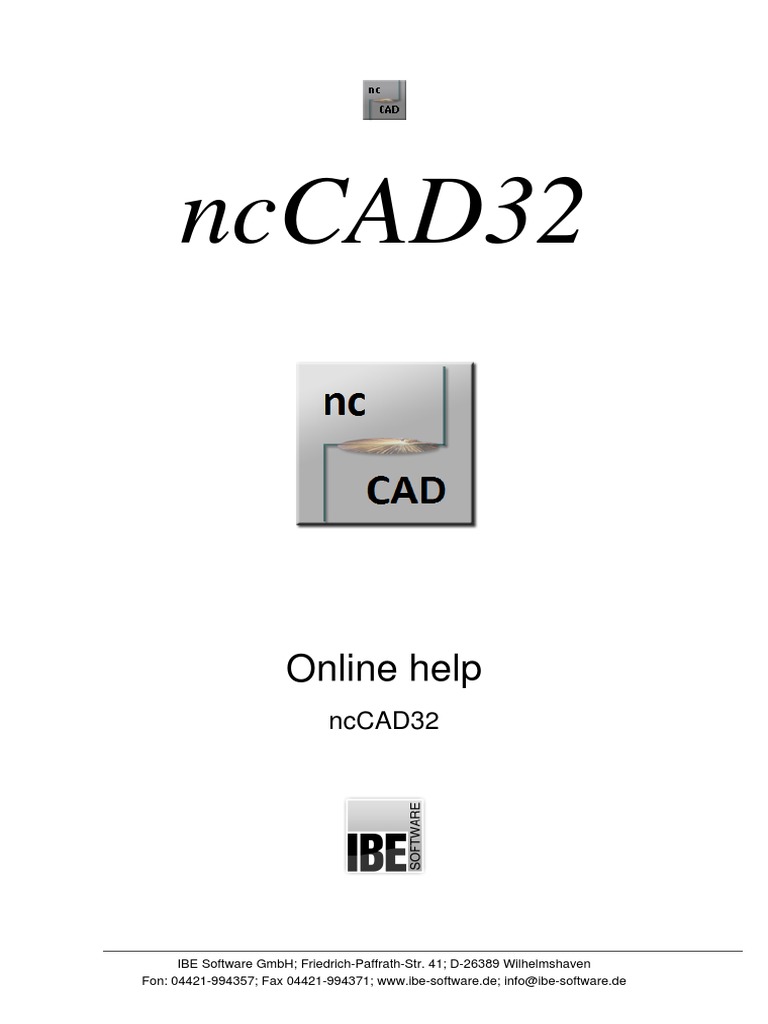 NC CADHilfe EN | PDF | Menu (Computing) | Icon (Computing)
