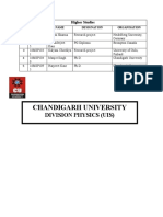 Chandigarh University: Division Physics (Uis)