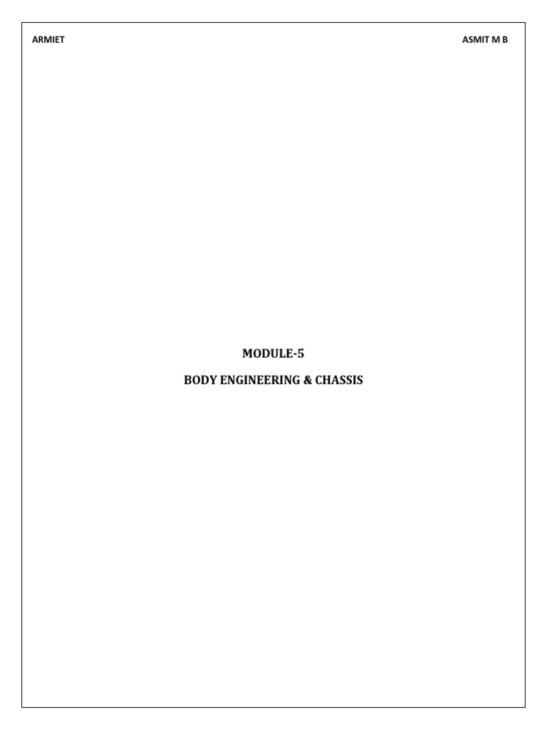 Module 5 Body Design PDF Transmission (Mechanics) Axle