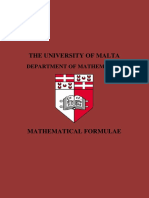 Maths Formulae Booklet PDF