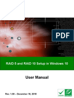 User Manual: RAID 5 and RAID 10 Setup in Windows 10