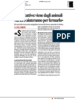 "Virus cattivo, viene dagli animali ma loro ci aiuteranno a eliminarlo" - Il Corriere Adriatico del 14 aprile 2020