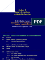 Section 8 Design of Members Subjected To Bending: Department of Civil Engineering I I T Madras, Chennai 600 036