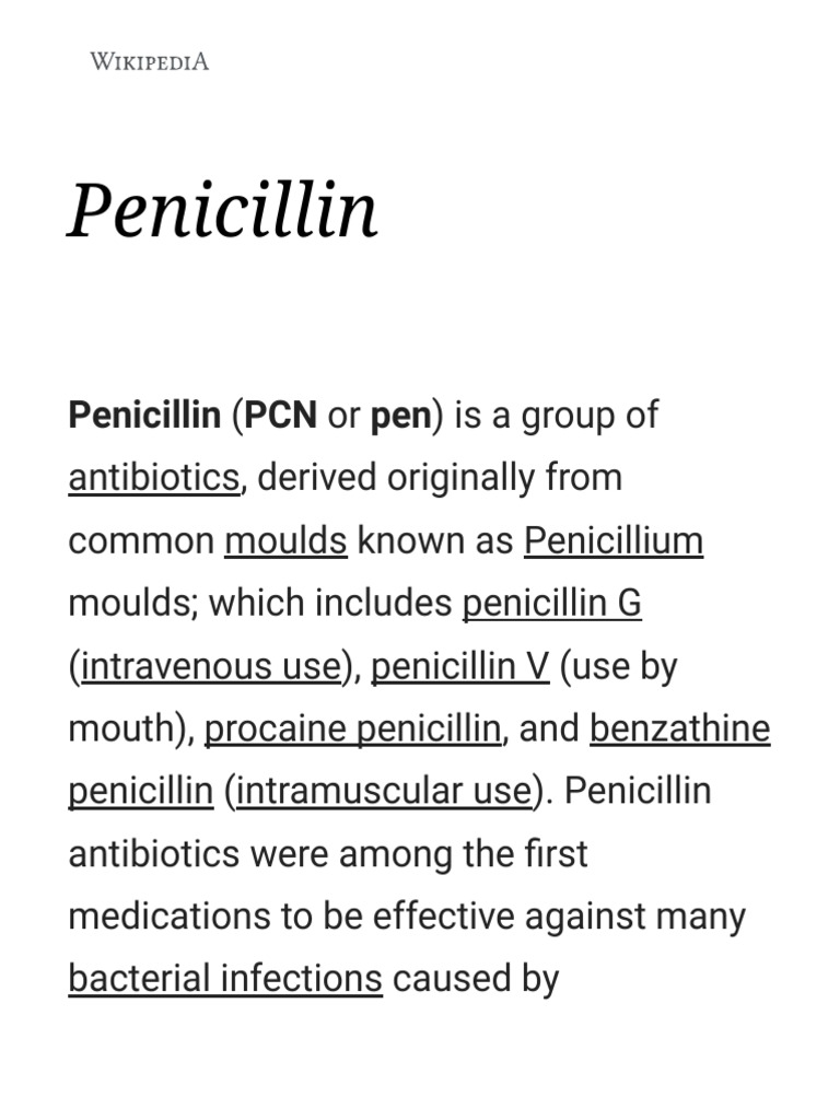 Penicillin Wikipedia Download Free Pdf Penicillin Beta Lactamase