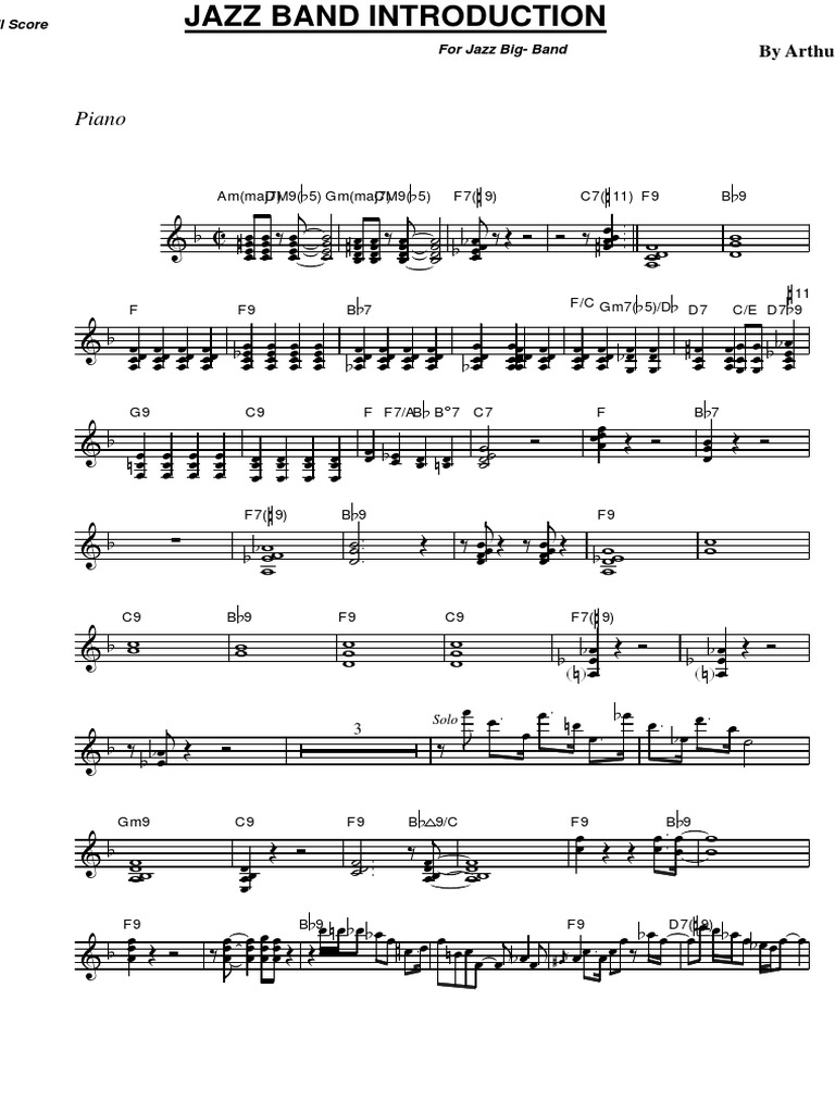 Jazz Piano Chord Progressions | PDF