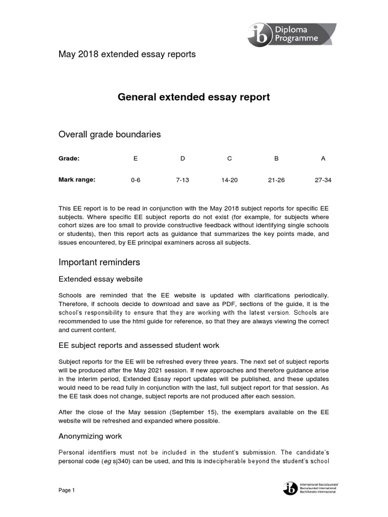 General Extended Essay Report PDF | PDF | Essays | Critical Thinking