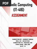 Nomadic Computing (IT-416) : Assignment