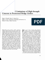 Applications and Limitations of High-Strength Concrete in Prestressed Bridge Girders
