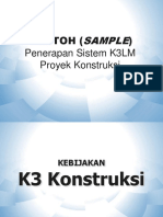 CONTOH (SAMPLE) Penerapan Sistem K3LM Proyek Konstruksi