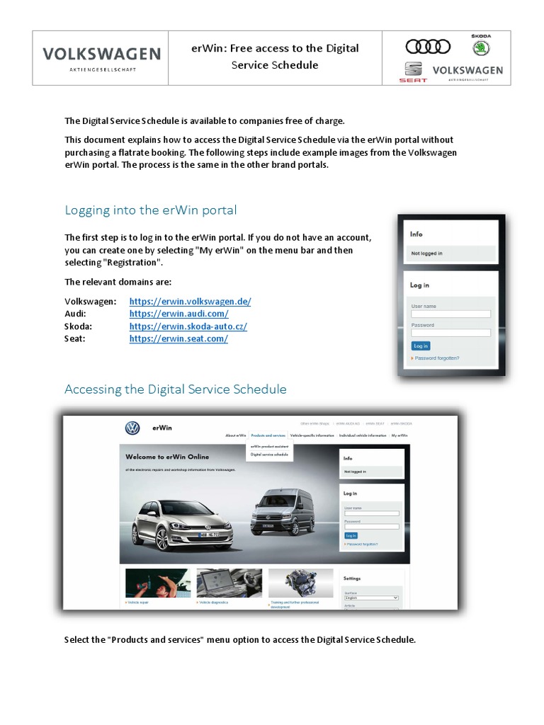 Vw Erwin Portal Serviceplan | VW-Servicehistorie digital pflegen – GLHW
