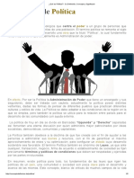 ¿Qué Es Política - Su Definición, Concepto y Significado PDF