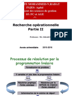 Recherche Opérationnelle Partie II