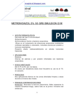 METRONIDAZOL 2% 50 G EMULSIÓN OW PDF