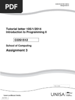 Tutorial Letter 105/1/2014: Assignment 3