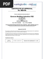 Certificate of Approval No. ME0186