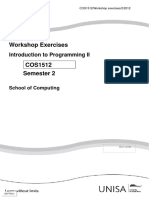 Workshop Exercises: Introduction To Programming II