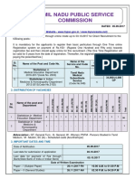 Tamil Nadu Public Service Commission: 2. Distribution of Vacancies