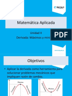 Unidad I Derivada Maximos y Minimos PDF