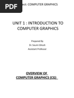 Unit 1: Introduction To Computer Graphics