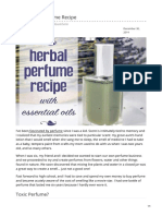 DIY Herbal Perfume Recipe