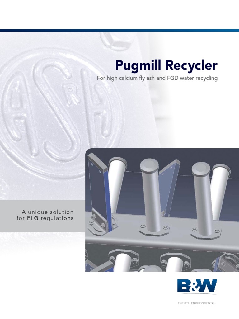 Pugmill Recycler For High Calcium Fly Ash and FGD Water Recycling PDF Fly Ash Water