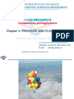 Fluid Mechanics: Chapter 3: Pressure and Fluid Statics