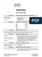 Baritina MSDS