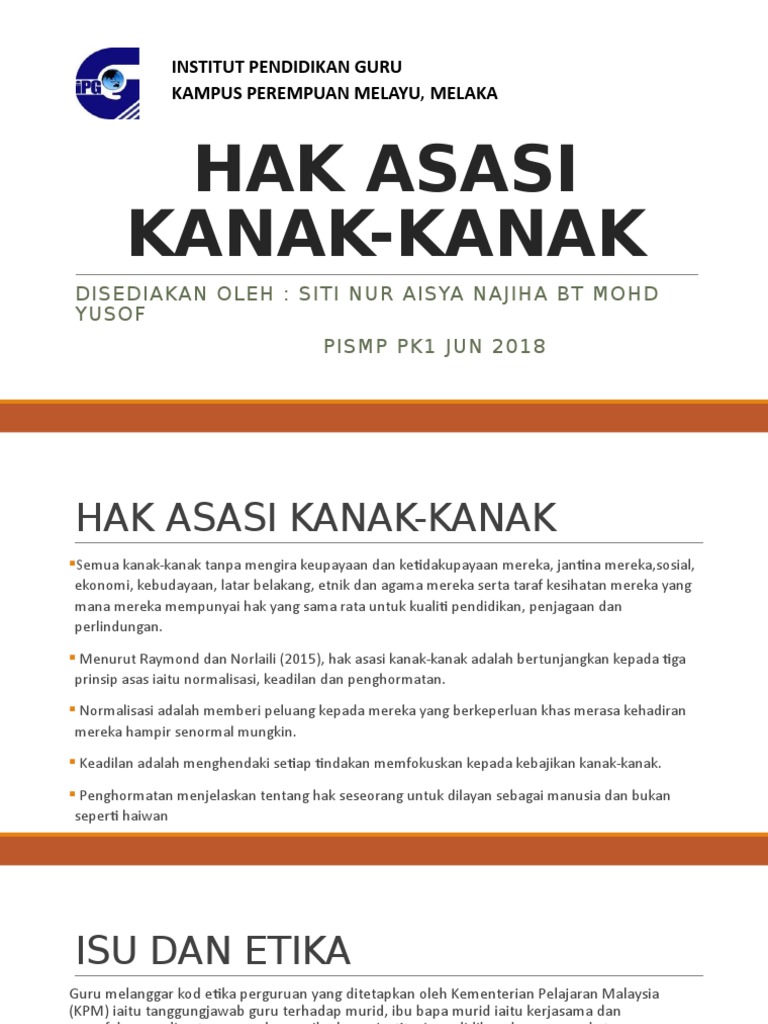 Hak Asasi Kanak Kanak Pdf