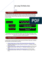 DESKRIPSI Jenis Informasi Yang Terbuka Dan Dikecualikan