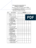 Jadwal Rencana Tindakan PRA PLANNING