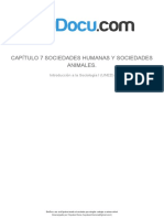Capitulo 7 Sociedades Humanas y Sociedades Animales PDF