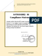 ASTM D5882 - 16 Compliance Statement: Testing of Deep Foundations