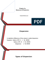 Chapter # 4 Measures of Dispersion: Shahid Mehmood