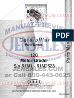 Caterpillar 12g Grader Parts Manual S N 61m1 61m2628 PDF