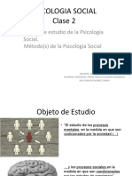 Objeto de Estudio de La Psicología Social