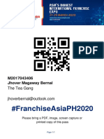 #Franchiseasiaph2020: M2017043406 Jhover Magaway Bernal