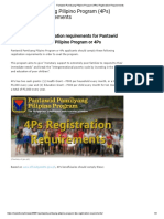 Pantawid Pamilyang Pilipino Program (4Ps) Registration Requirements